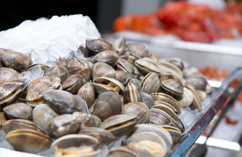 Clams at La Conner Channel Lodge.