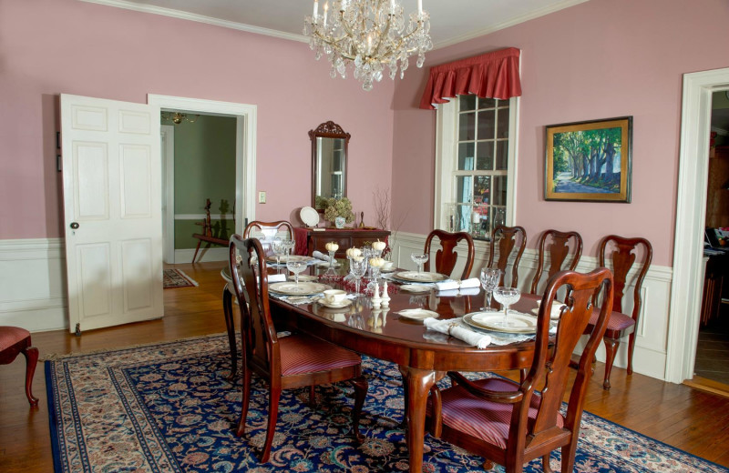 Dining at The Grice-Fearing House Bed and Breakfast.