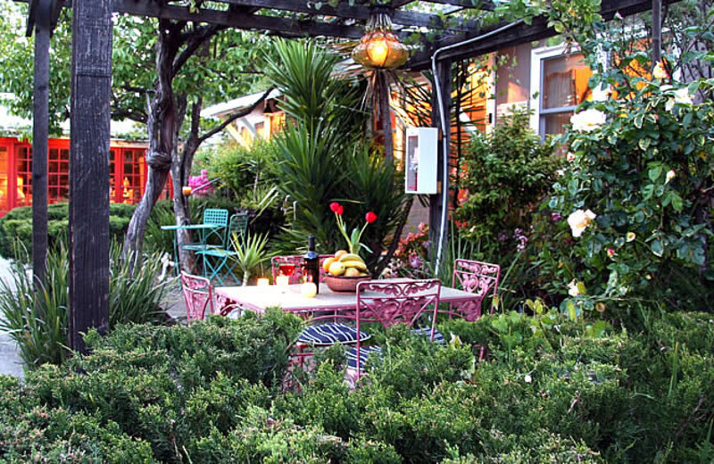 Garden view at Chien Blanc Bungalows.