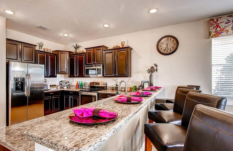 Rental kitchen at Florida Paradise Villas.