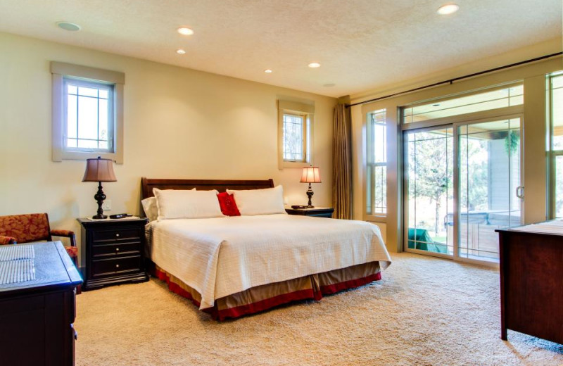 Vacation rental bedroom at Vacasa Rentals Eagle Crest.