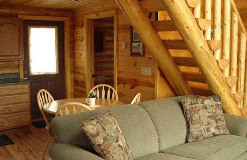 Cabin interior at Newton Fork Ranch.