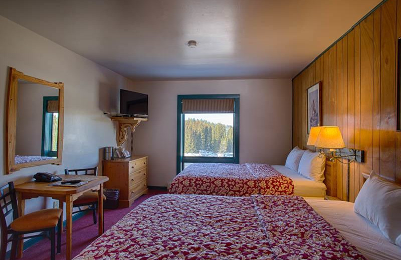 Guest bedroom at Grand Targhee Resort.