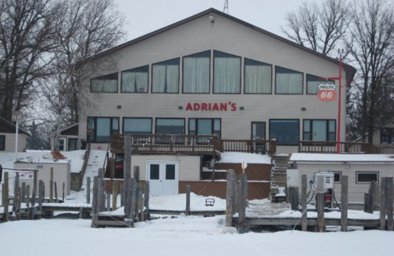 Winter view of Adrian's Resort.