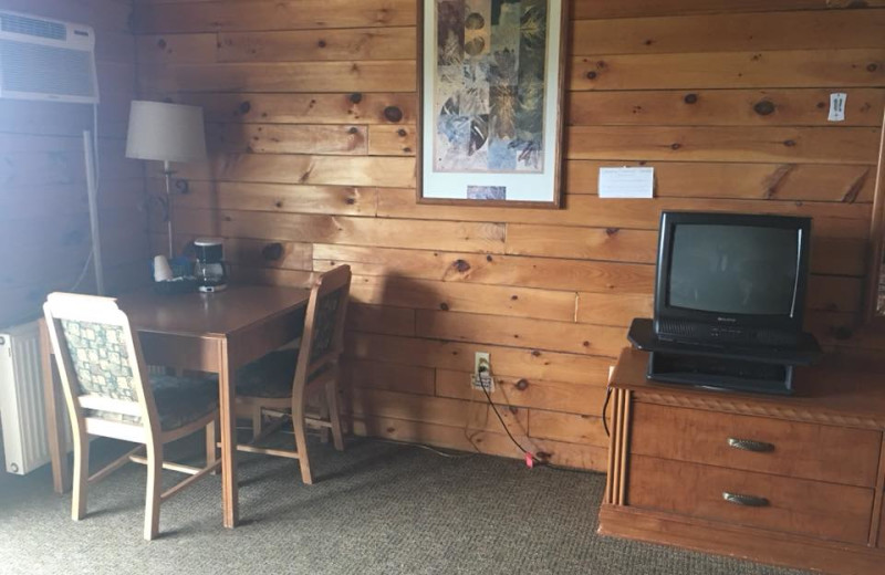 Guest room at Timberview Resort.