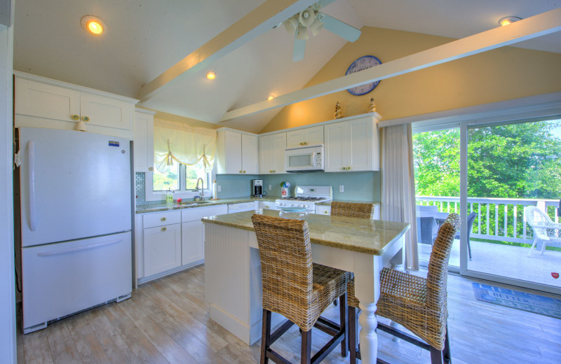 Rental kitchen at Beach Realty.