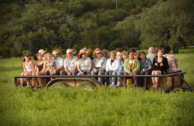 Wagon ride at Silver Spur Guest Ranch.