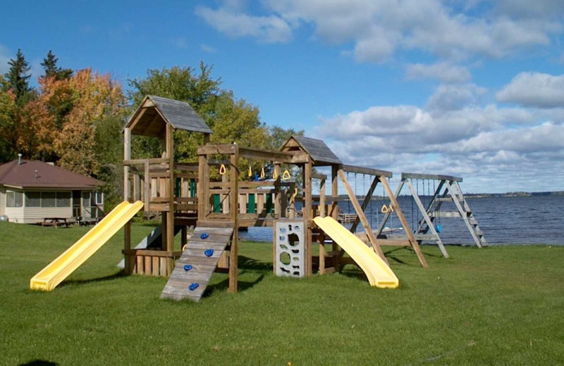 Kid's playground at Pine Aire Resort.