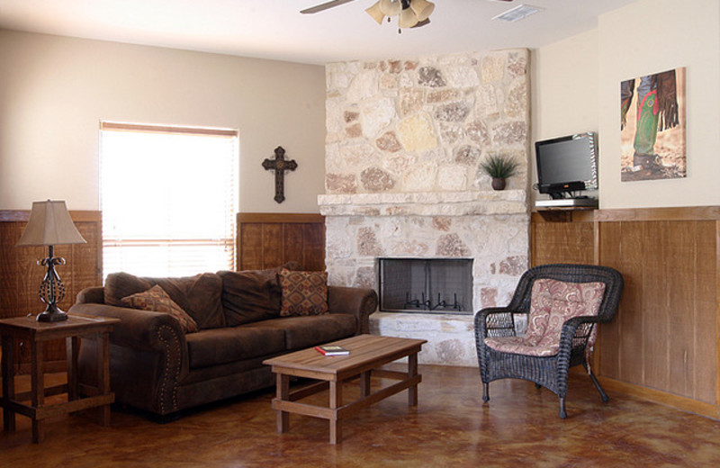 Condo living room at Neal's Lodges.