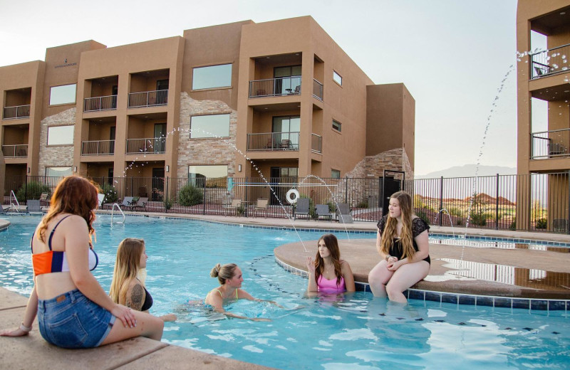 Outdoor pool at Sand Hollow Resort.