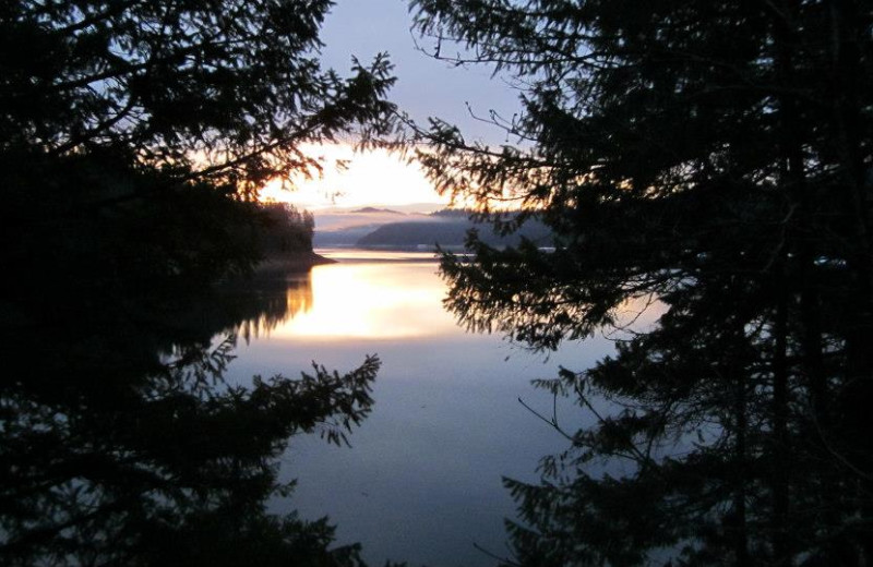 View of the lake at Trinity Lake.