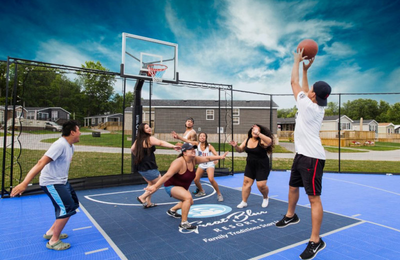 Basketball court at Great Blue Resorts- Cherry Beach Resort.