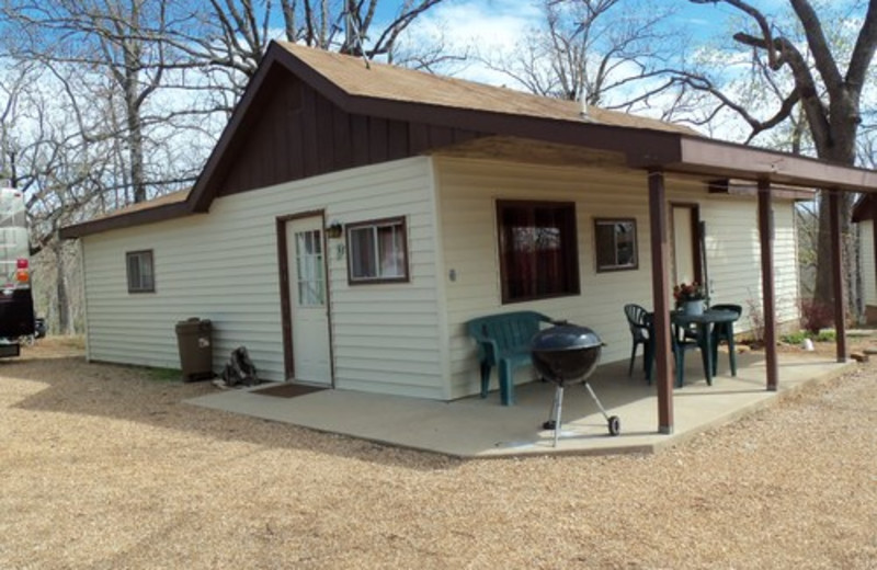 Cabin exterior at Oak Ridge Resort.