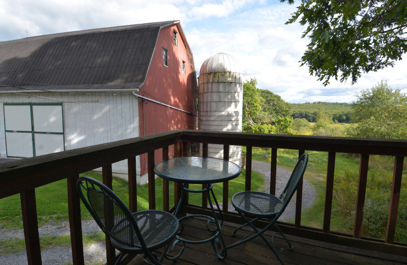 Balcony at Haley Farm Bed and Breakfast and Retreat Center.