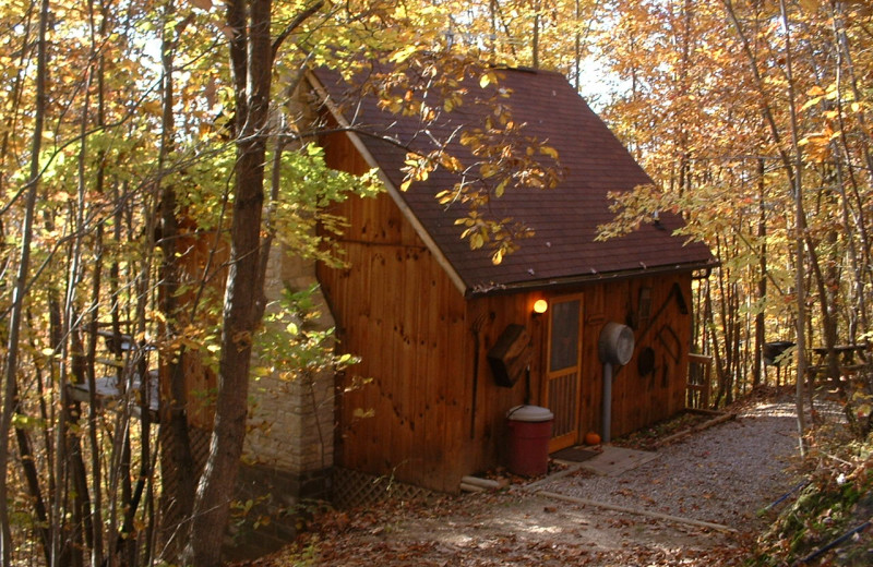 Cabin exterior at Hocking Hills Cabins.