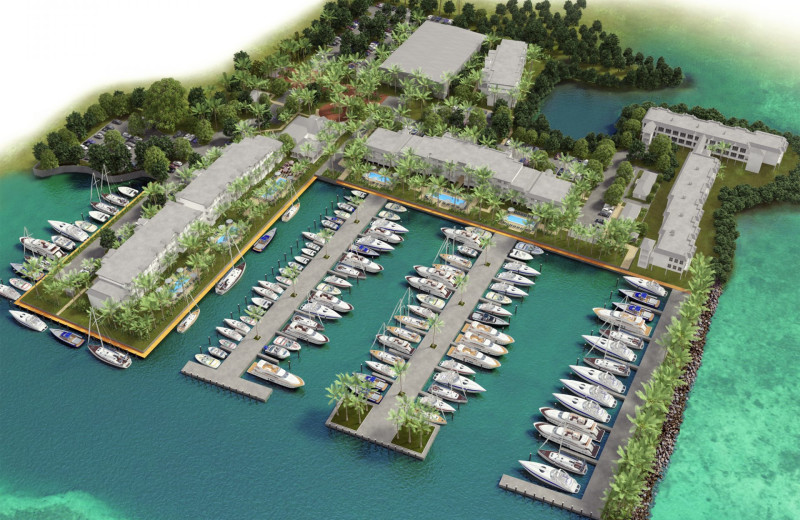 Aerial view of Oceans Edge Key West Hotel