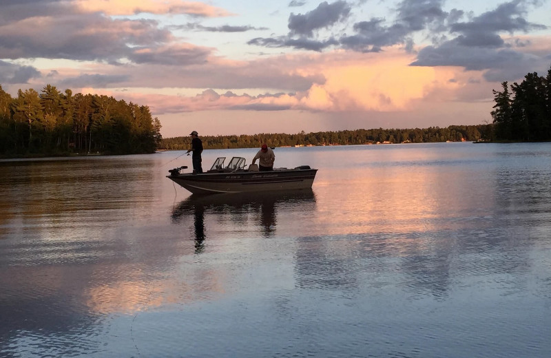 Fishing at Pine Beach Resort-Side Lake.