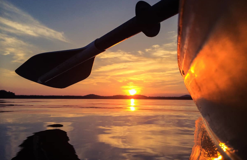 Canoeing at Lake Clear Lodge & Retreat.