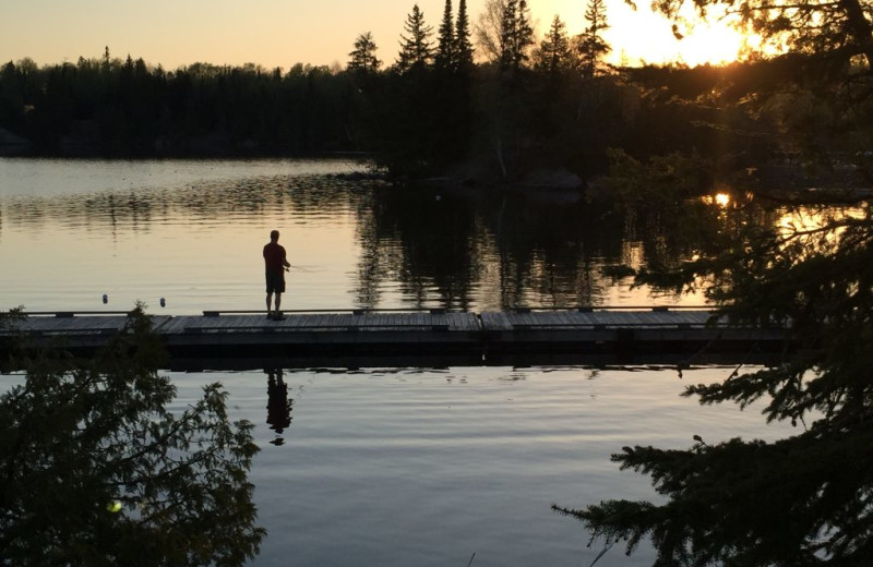 Dock at Rainbow Point Lodge.