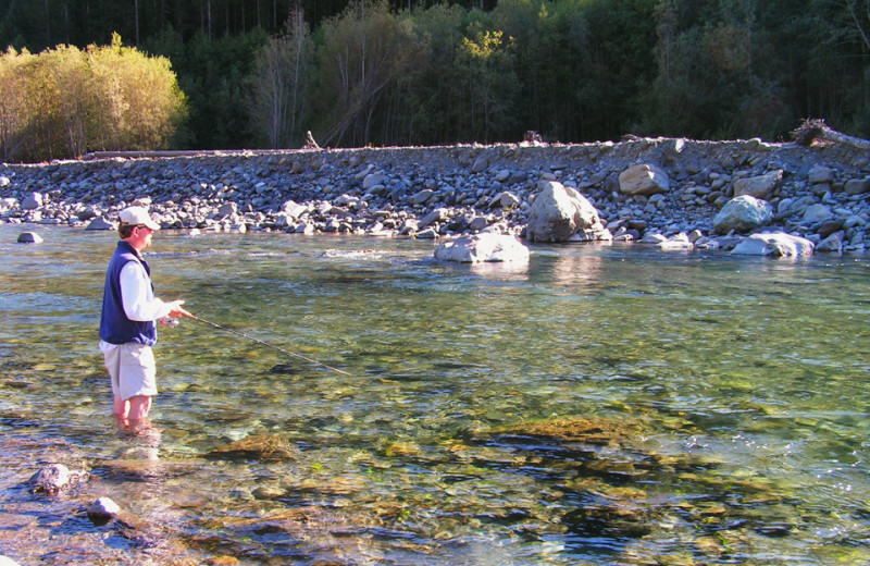 Fishing near Olympic Foothills Lodge.