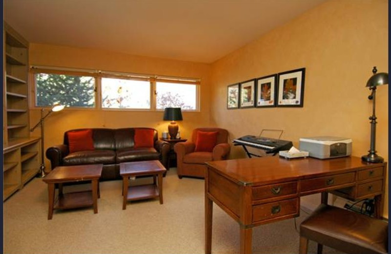 Rental living room at Frias Properties of Aspen - Red Mountain Retreat.