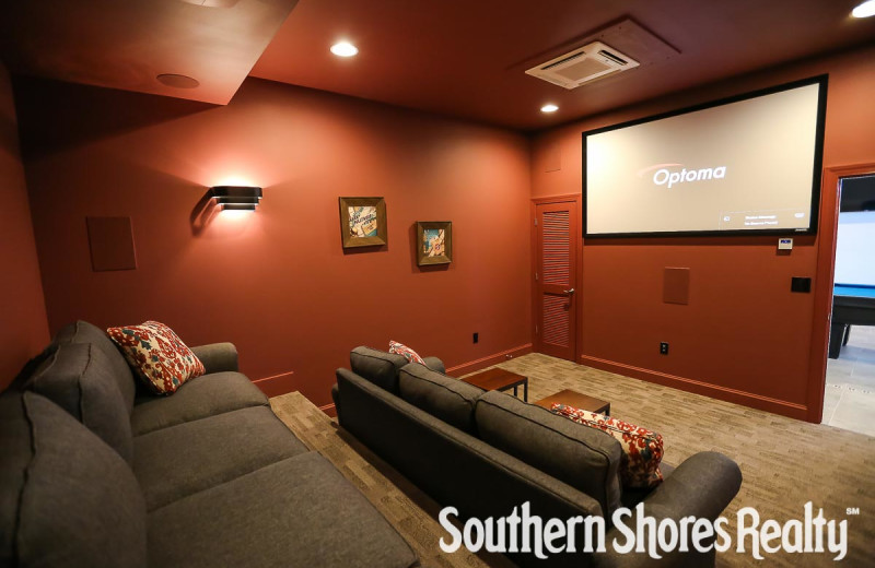 Rental theater at Southern Shores Realty.