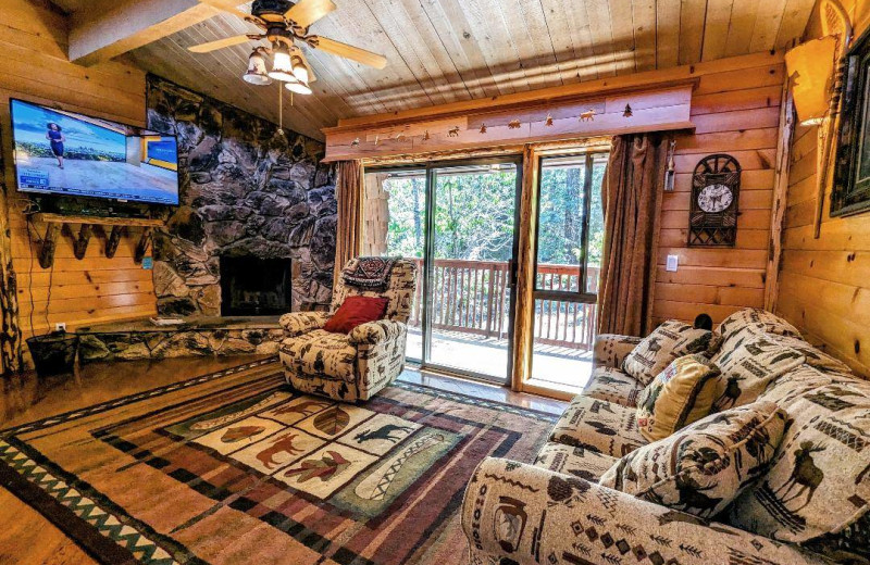 Rental living room at Snow Summit Townhomes.