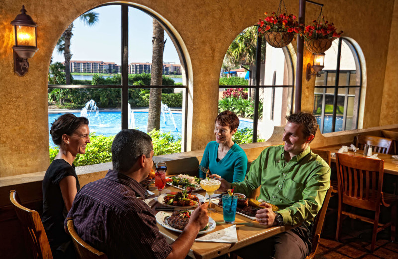 Family dining at Westgate Lakes Resort & Spa.