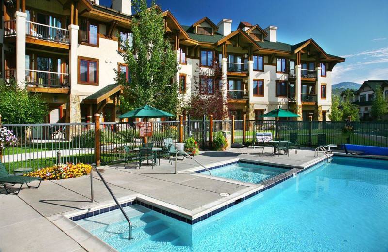 Outdoor pool at EagleRidge Lodge.