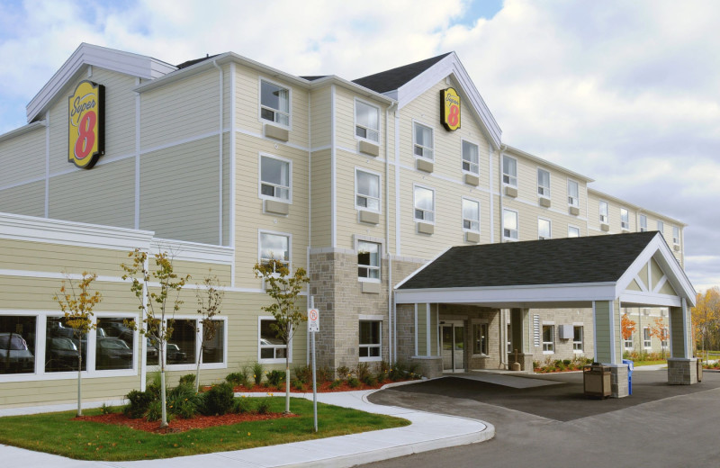 Exterior view of Super 8 Peterborough Hotel.