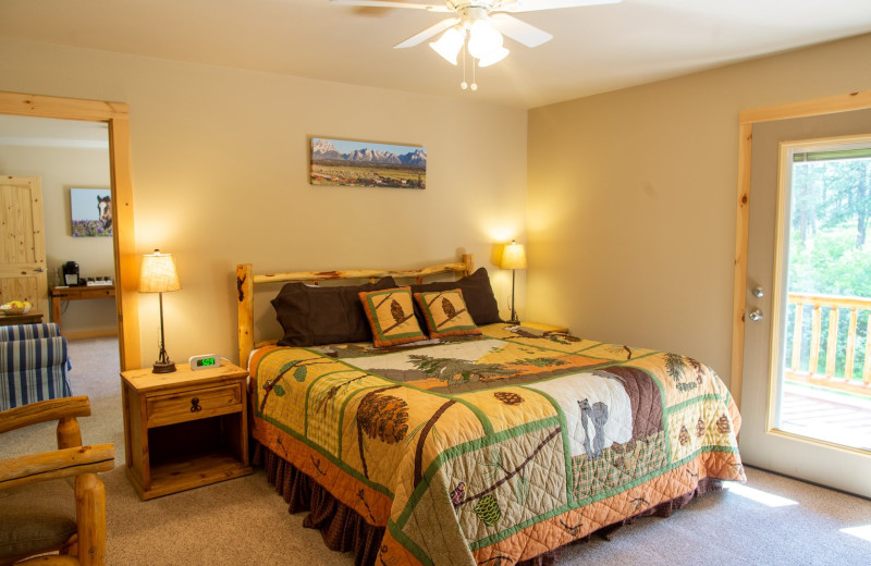 Cabin bedroom at Colorado Trails Ranch.