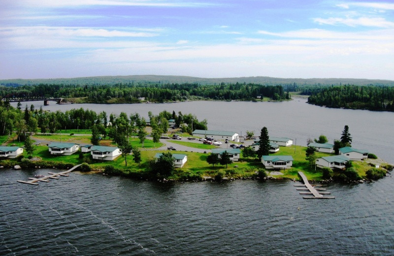 Aerial view of Paradise Cove Resorts.