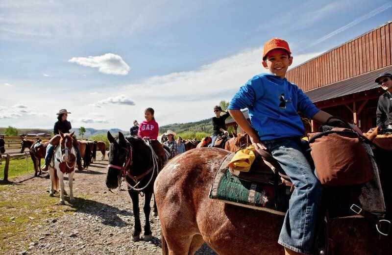 Horseback riding at Goosewing Ranch.