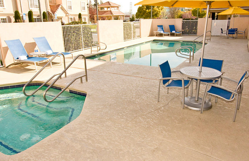 Outdoor pool at TownePlace Suites Fresno.