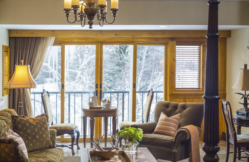 Guest room at Mirror Lake Inn Resort & Spa.