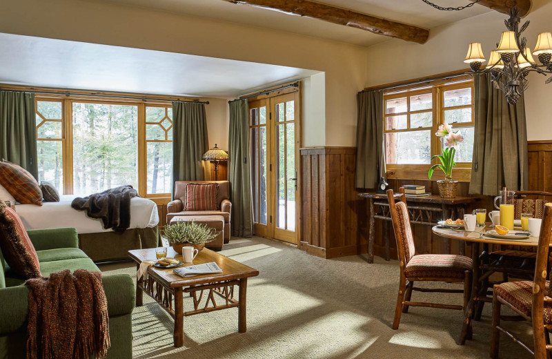 Guest living room at The Whiteface Lodge.