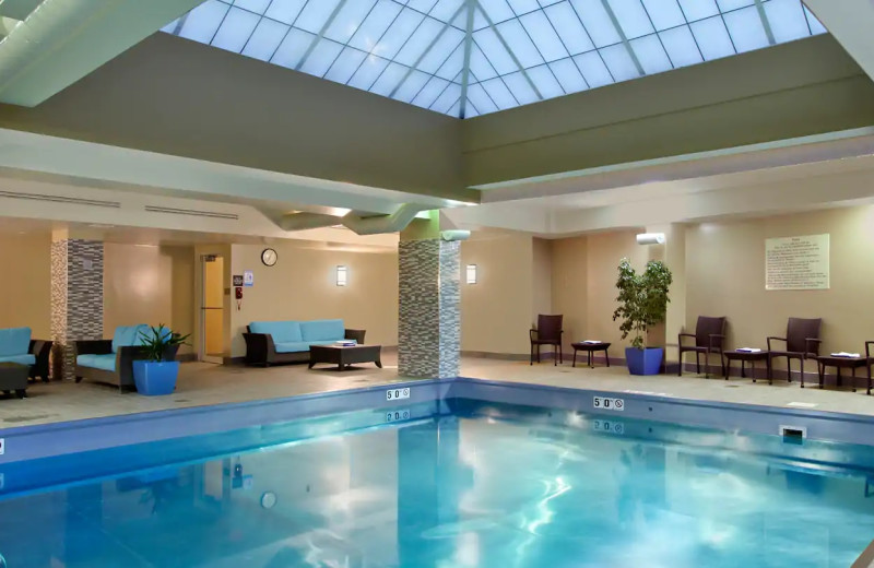 Indoor pool at Hampton Inn 