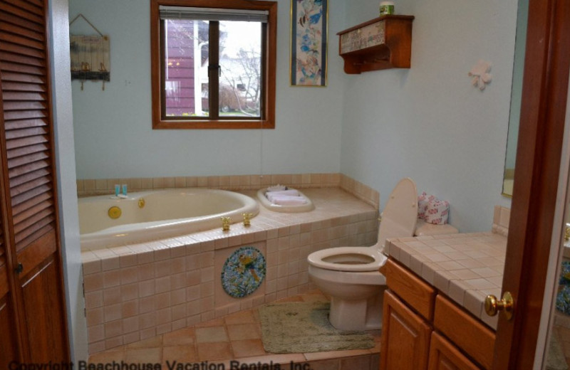 Rental bathroom at Beachhouse Vacation Rentals.
