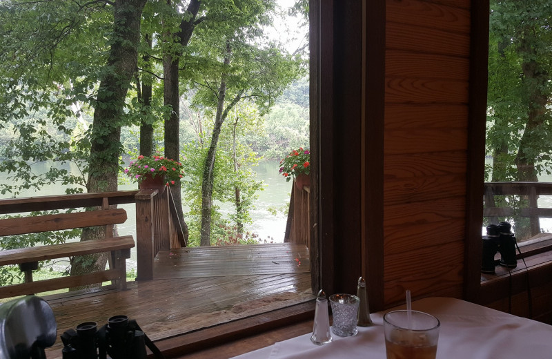 Dining at Lemley's Cedar Rock Inn.