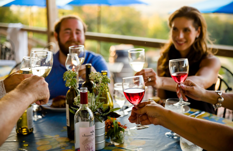 Dining at Chaumette Vineyards & Winery.