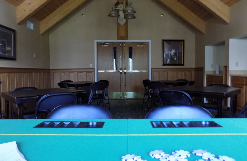 Game room at Garland Lodge and Resort.