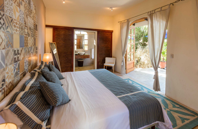 Guest room at El Castillo Boutique Luxury Hotel.