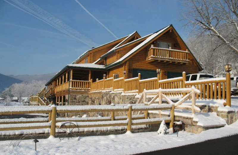 Winter time at Smoke Hole Caverns & Log Cabin Resort.