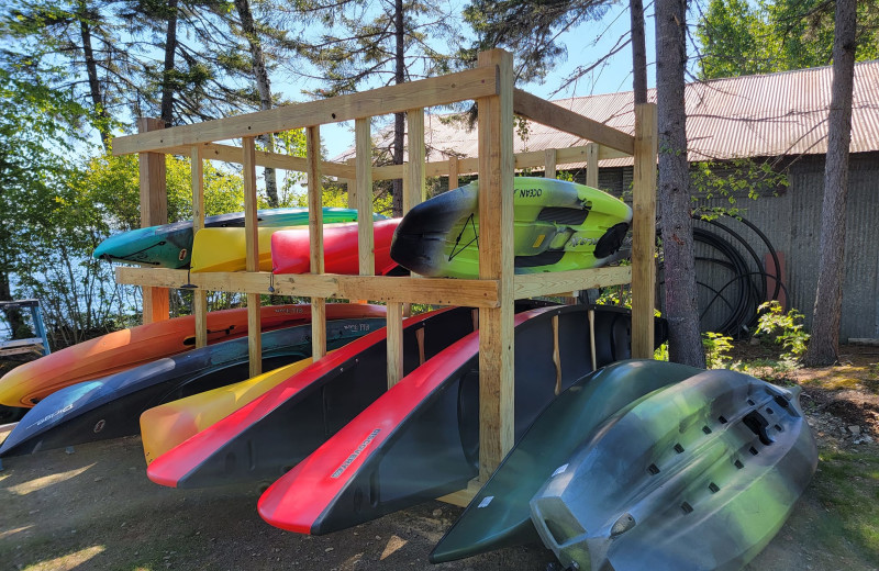 Canoes at The Birches Resort.