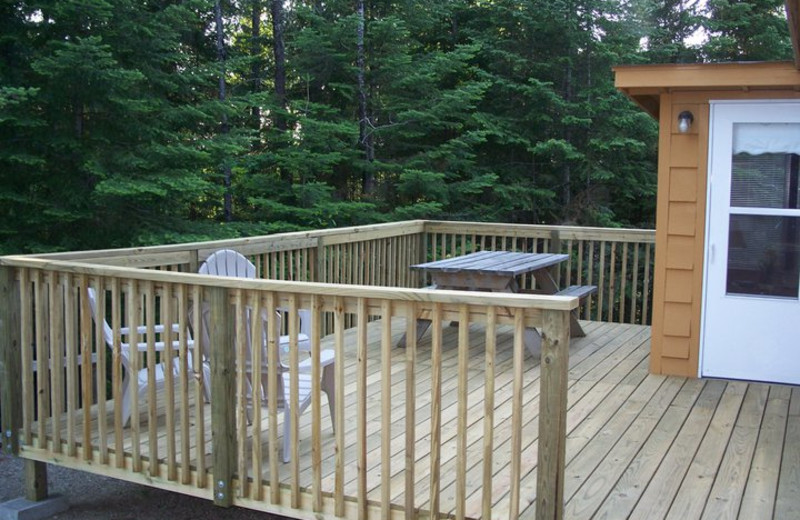 Deck view at Northern Lights Lodge & Resort.
