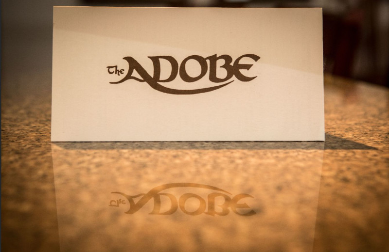 Logo at Adobe Resort.