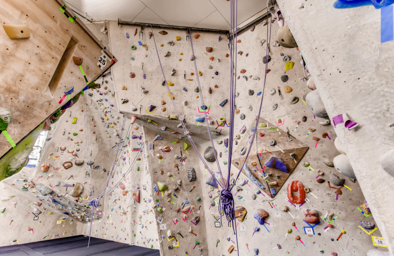 Rock climbing at Vail Mountain Lodge & Spa.