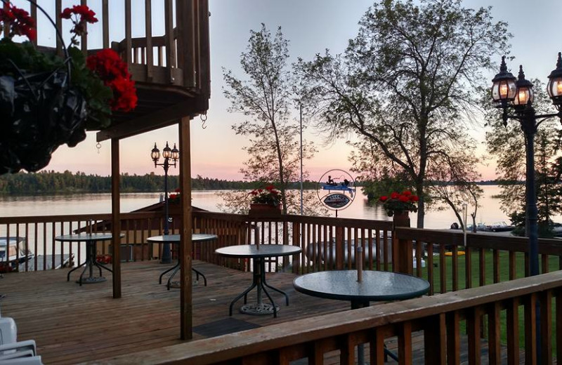 Patio at Pipestone Point Resort.