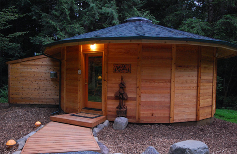 Cabin exterior at Stormking Spa and Cabins.