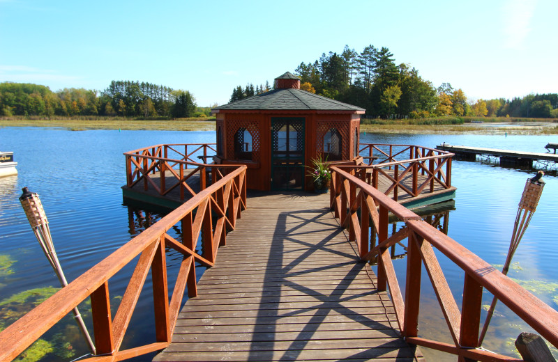 Dock view at Zippel Bay Resort.